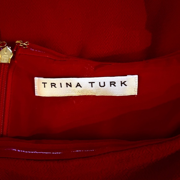 Trina Turk Red Short Dress Size Large - Picture 3 of 4